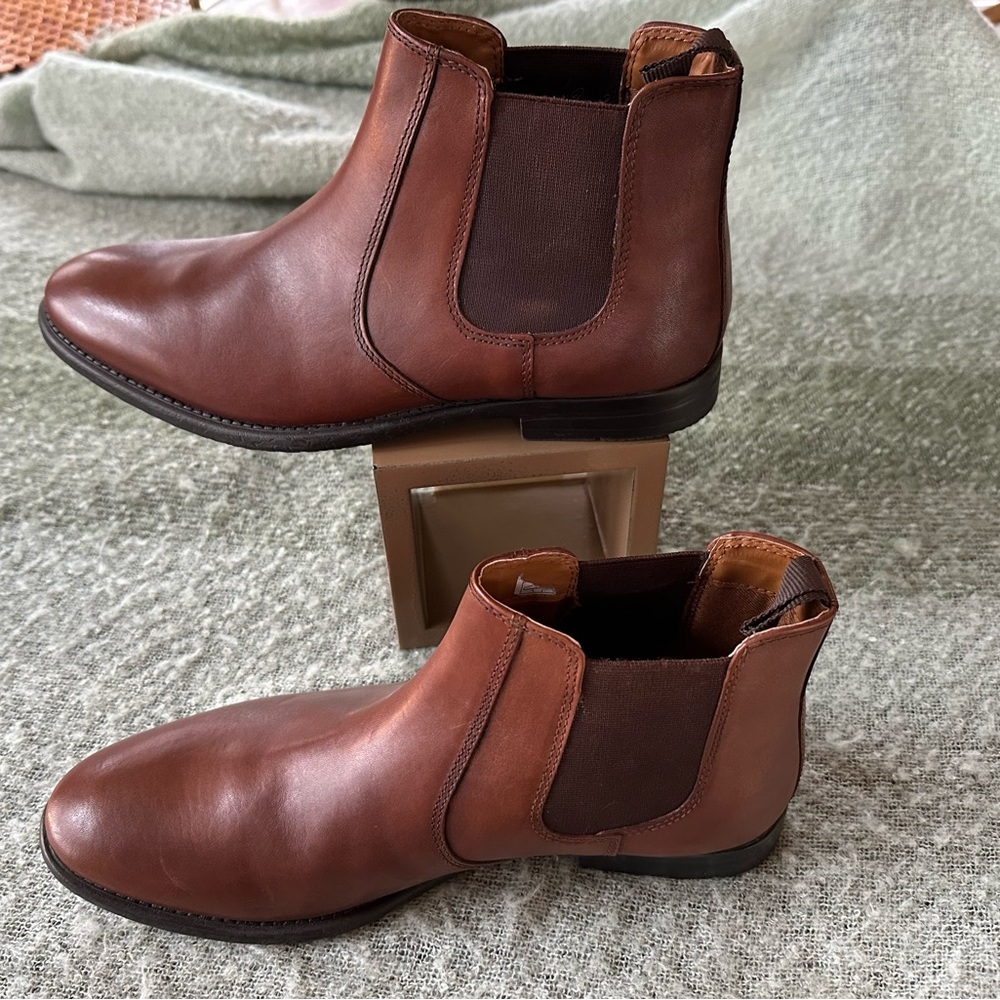 Franco Fortini Men’s Trevor Chelsea Leather Ankle Boot Shies 9.5 New